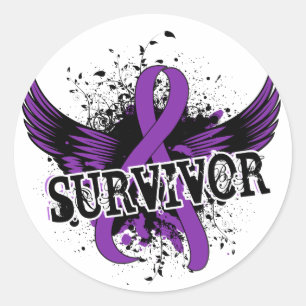 Sticker Rond Survivant 16 Cancer du pancréas