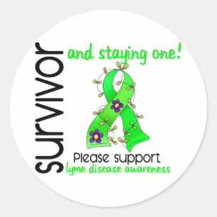 Sticker Rond Survivant 9 Maladie de Lyme