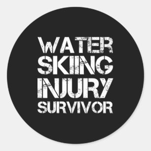 Sticker Rond survivant de blessure de ski nautique