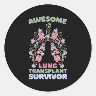 Sticker Rond Survivant de la transplantation pulmonaire