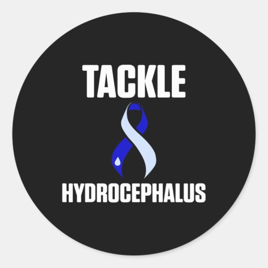 Sticker Rond Survivant de l'hydrocéphalie Lutter contre le guer (Devant)