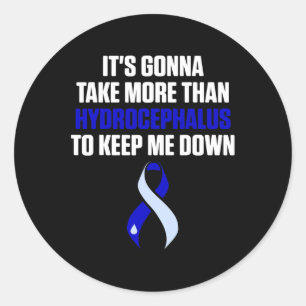 Sticker Rond Survivant de l'hydrocéphalie Prendre conscience Gu