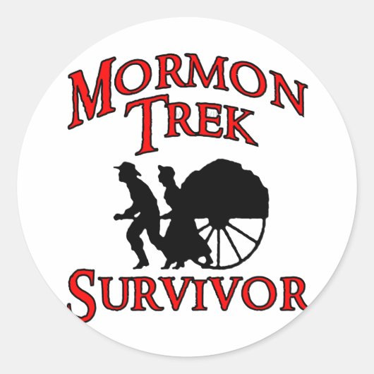 Sticker Rond survivant de mormon trek (Devant)