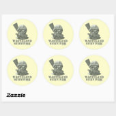 Sticker Rond Survivant des terres désolées (Feuille)