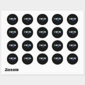 Sticker Rond Survivant du cancer (Feuille)