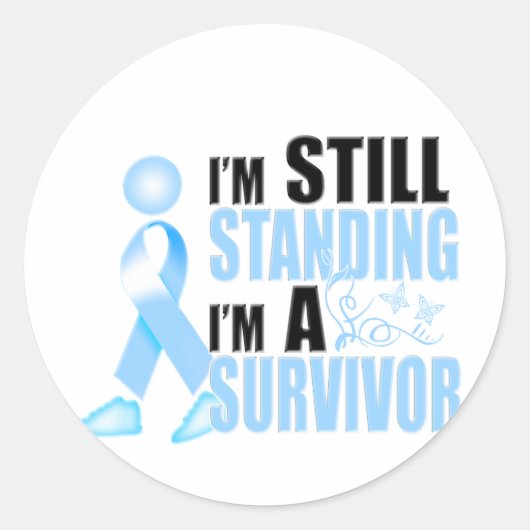 Sticker Rond Survivant du cancer de la prostate (Devant)