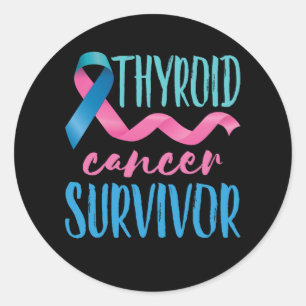 Sticker Rond Survivant du cancer de la thyroïde