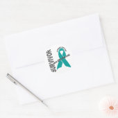 Sticker Rond Survivant du cancer de l'ovaire (Enveloppe)
