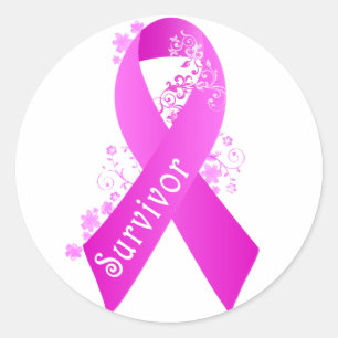 Sticker Rond Survivant du cancer du sein