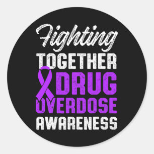 Sticker Rond Survivant du guerrier de sensibilisation à la surd