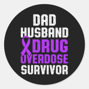 Sticker Rond Survivant du guerrier de sensibilisation à la surd