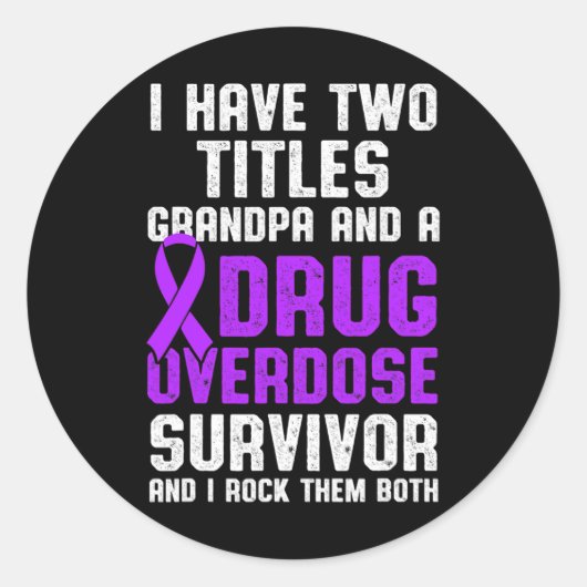 Sticker Rond Survivant du guerrier de sensibilisation à la surd (Devant)