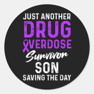 Sticker Rond Survivant du guerrier de sensibilisation à la surd