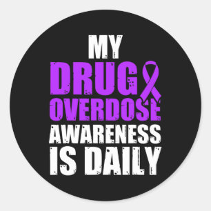 Sticker Rond Survivant du guerrier de sensibilisation à la surd