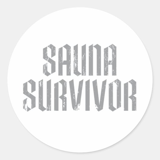 Sticker Rond Survivant du sauna 06 (Devant)