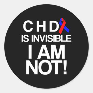 Sticker Rond Survivant d'un défaut de maladie cardiaque congéni