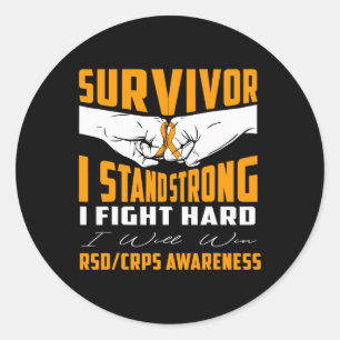 Sticker Rond Survivant Je Me Trouve Forte Sensibilisation Aux C