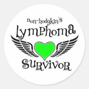 Sticker Rond Survivant non Hodgkinien