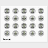 Sticker Rond Survivant officiel (vert) (Feuille)
