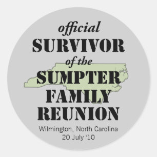 Sticker Rond Survivant officiel (vert)