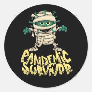 Sticker Rond Survivant, Survivant pandémique,
