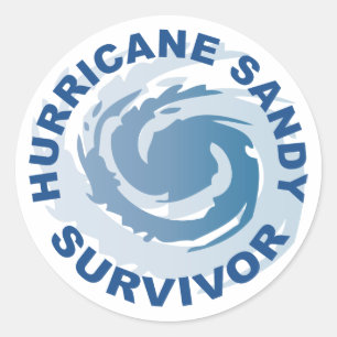 Sticker Rond Survivante 2012 de Sandy d'ouragan