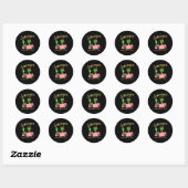 Sticker Rond Surviving Purely Out Of Ste Retro Zombie Halloween (Feuille)