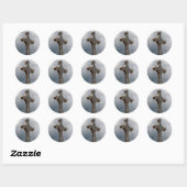 Sticker Rond Survivre à la tempête (Feuille)