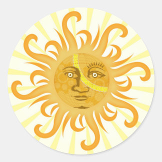 Sticker Rond Suryadev : Le Soleil