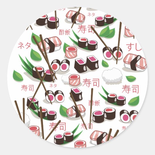 Sticker Rond Sushi (Devant)