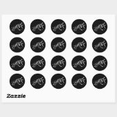 Sticker Rond Sushi athée ! (ichthys) (Feuille)