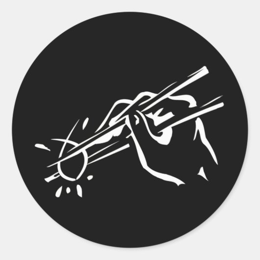 Sticker Rond Sushi athée ! (ichthys) (Devant)