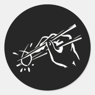 Sticker Rond Sushi athées ! (ichthys)