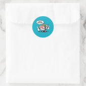 Sticker Rond Sushi Cute Kawaii avec épingles de bowling (Sac)