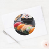 Sticker Rond Sushi et rouleaux (Enveloppe)