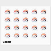 Sticker Rond sushi Kawaii #2 (Feuille)