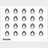 Sticker Rond Sushi Penguin (Feuille)