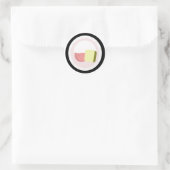 Sticker Rond Sushi Roll Saumon crème fromage Avocado (Sac)