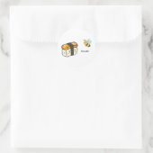 Sticker Rond Sushi Wasabi Bee (Sac)