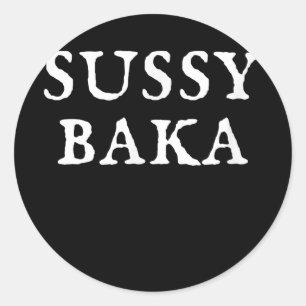 Sticker Rond Sussy Baka Mème Drôle Japonais Signifiant Joueur