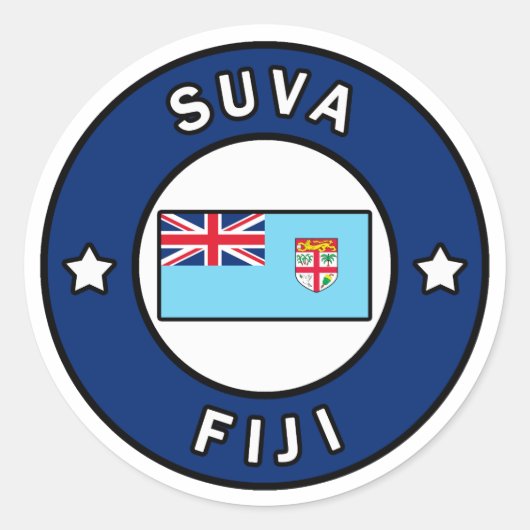 Sticker Rond Suva Fidji (Devant)
