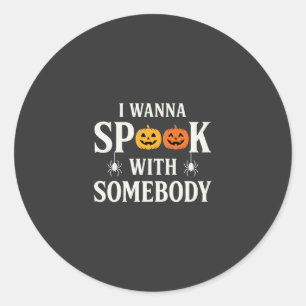 Sticker Rond SVG Citrouille Araignée Effrayer Quelqu'un Hallowe