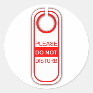 Sticker Rond Svp ne dérangez pas
