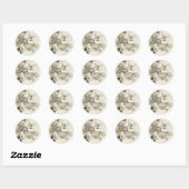 Sticker Rond SW Rosen et Schmetterlinge (Feuille)