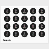 Sticker Rond Swag zombie (Feuille)