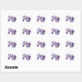 Sticker Rond swak - scellé par un baiser (Feuille)