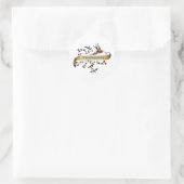 Sticker Rond Swallow and Scroll with Phlebotomy (Sac)