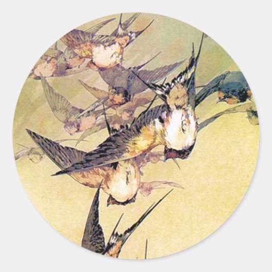 Sticker Rond Swallows (Devant)