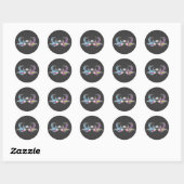 Sticker Rond Swallows (Feuille)