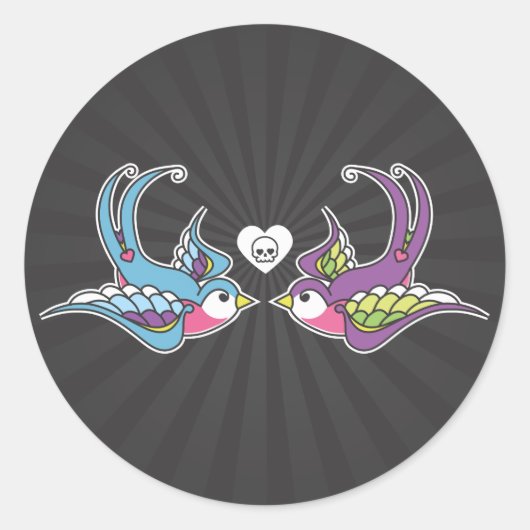Sticker Rond Swallows (Devant)